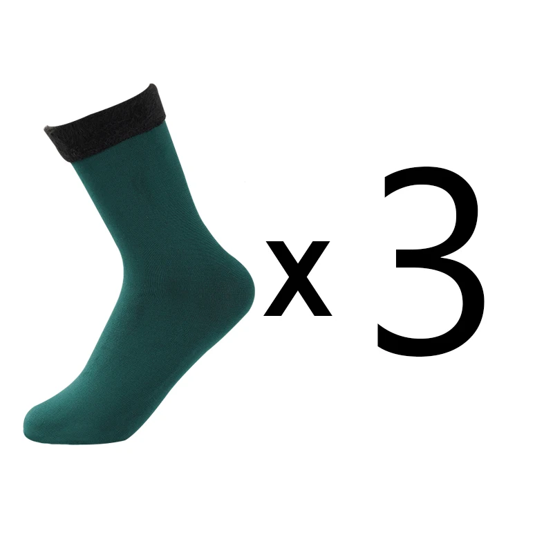 3 Paires Chaussettes Chaudes Femme Épaisses Thermiques - Multicolores Taille 36-43