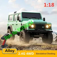 Professional Modification 1/18 4WD Climbing RC Car 2.4G 4CH Linkage Lights Metal Remote Control Racing Off-Road Truck Vehicle 1