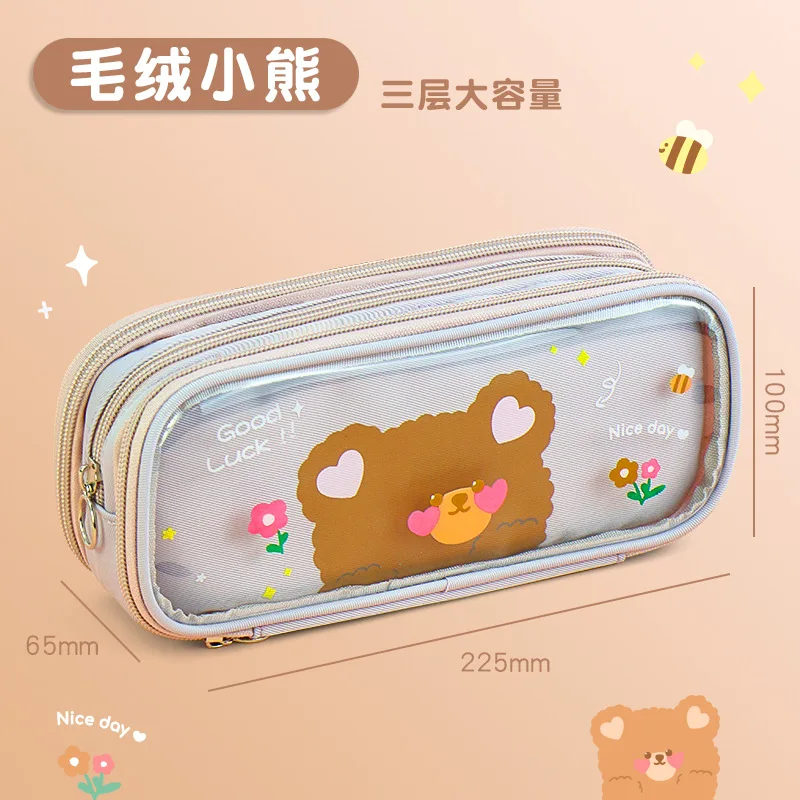 Pencil Case Game Pencils Bags Kawaii Lapicera Estuche Escolar 3  Compartimientos Portable Pencilcases For Boys Trousse Genshin - AliExpress