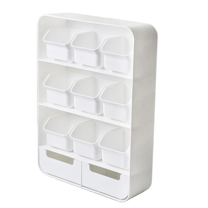 

B36C Multi-Layers Dressing Table Makeup Cosmetics Container Dresser Jewelry Box Desktop Drawer Earrings Storage Box