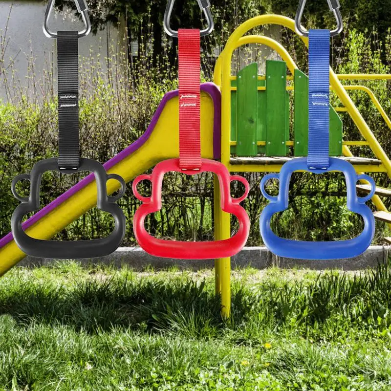 Heavy Duty Children Trapeze Bar Pull Up Gym Rings Outdoor Monkey Shape Anello Ginnico Warrior Corsa Ad Ostacoli Slackline Kit