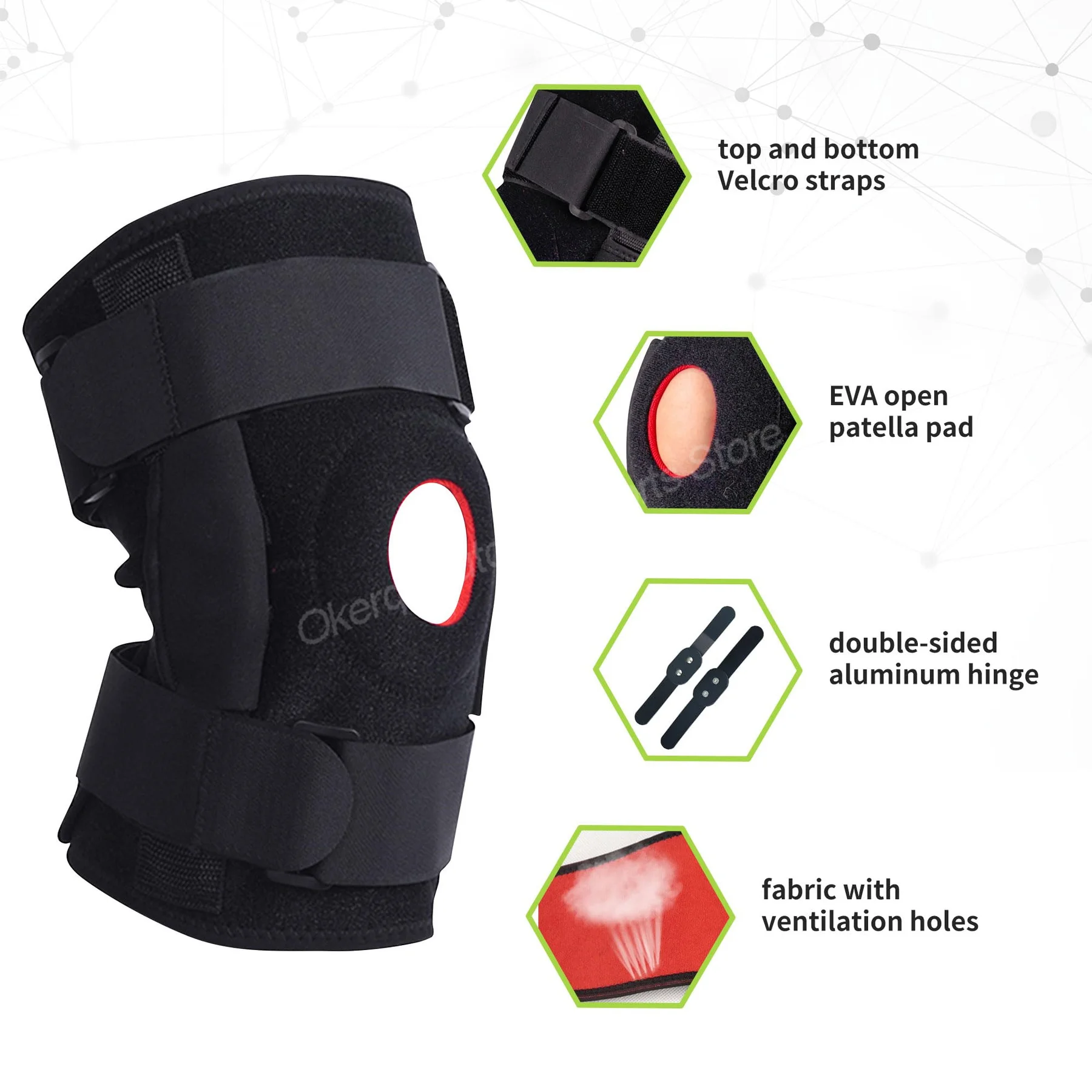 Knee Pads Orthopedic Knee Brace Joint Protector Sports Support Joint Pain L-XXL Plus Size EVA 1Pc