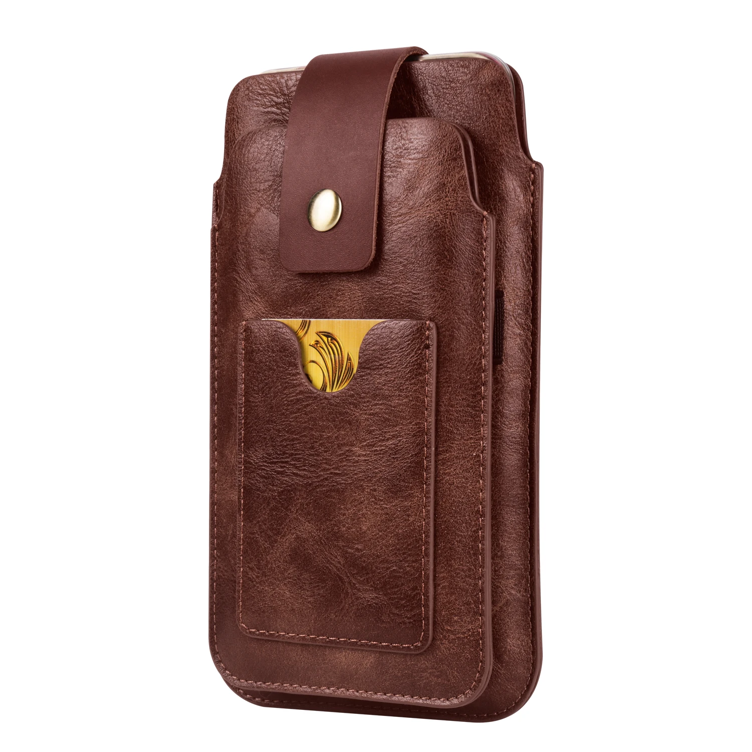 Fullaikate Dual Layer Hüft tasche für iPhone 15 Pro Max Karten tasche Handy tasche Herren vertikales Universal holster für S24 2014-2018" – Detail 16