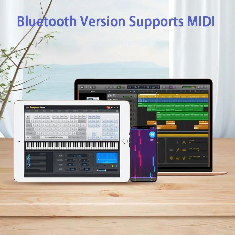 88-key Digital Piano Professional Keyboard Adult Musical Electric Organ Children Beginners Midi Controller Bluetooth Instrument