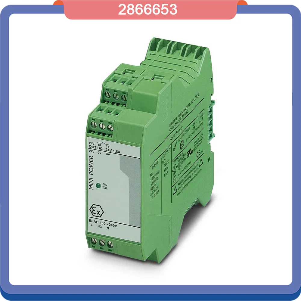 2866653 For Phoenix Power Supply MINI-PS-100-240AC/24DC/1.5/EX 3 2866653 For Phoenix Power Supply MINI-PS-100-240AC/24DC/1.5/EX