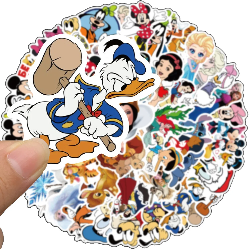 Disney cartoon stickers 10/30/50/100pcs cute mix Stitch Mickey stickers for kids DIY motorcycle laptop phone