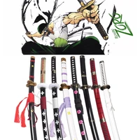 Zoro Sword 80cm Bamboo Wooden Katana Roronoa Zoro  Weapon Prop Cosplay Anime characters Gifts for Friend and Party Present 2