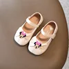 Disney Mickey Mouse Girls Leather Shoes Spring Autumn Children Princess Shoes Flat Heel Children Single Shoes Minnie Sandals 5