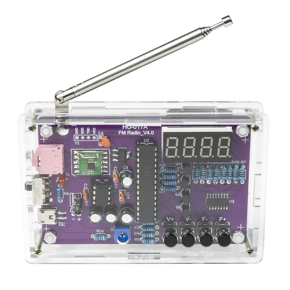 Kit Radio FM Fai-da-Te con Frequenza Regolabile 87-108MHz, Display Digitale, Progetto di Saldatura DIY, Pratica di Saldatura RDA5807S - immagine 2