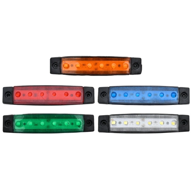 

6 LED Side Marker Lights Side Front Rear Tail Clearance Lamp Marker Light Trailer Lights for Trailer 10 Piece
