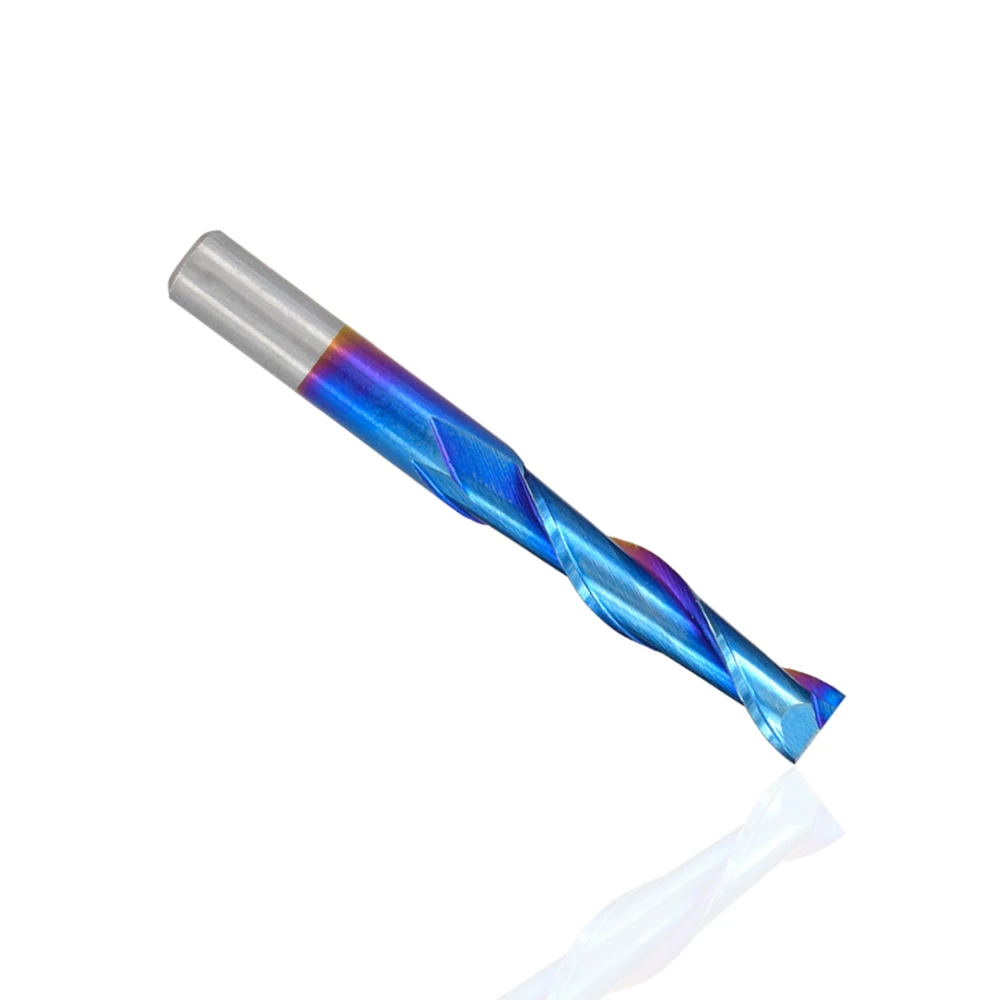 Ucheer Peças mm Azul Nano Flauta Gravura Bit Carboneto de Tungstênio Fresa Cnc Revestido Fresa Cnc para Trabalhar Madeira - Image 4