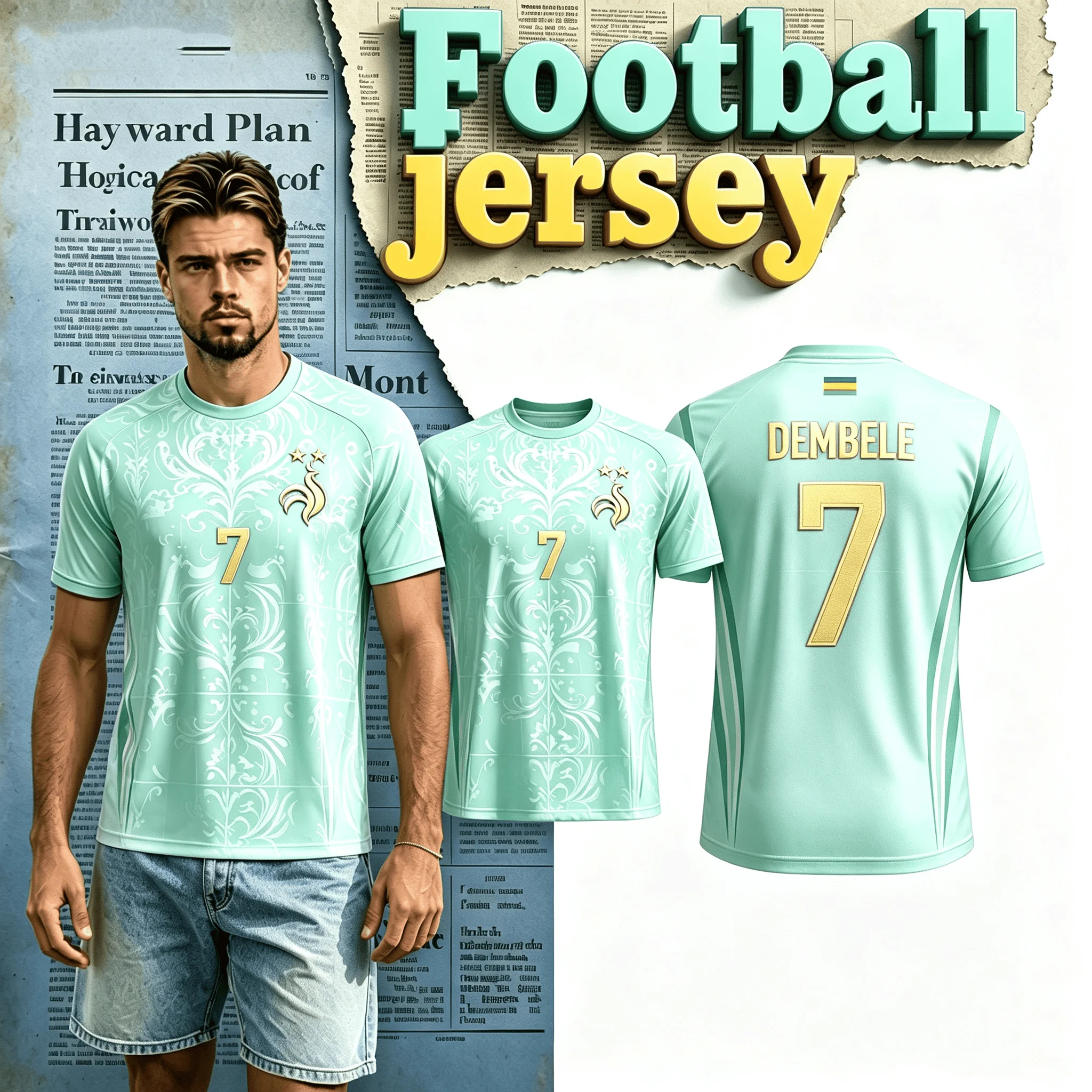2026 Frankreich Fan-Edition Trikot_T-Shirt_ Mbappé # 10, Dembélé # 7 — Sport-T-Shirt für Kinder, Erwachsene, Männer, Frauen, Sport- und Freizeitoberteile