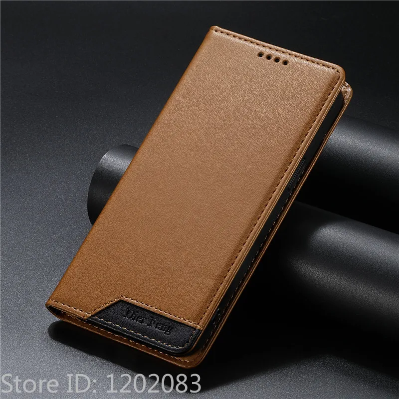 Leather Flip Phone Wallet Case with Magnetic Closure