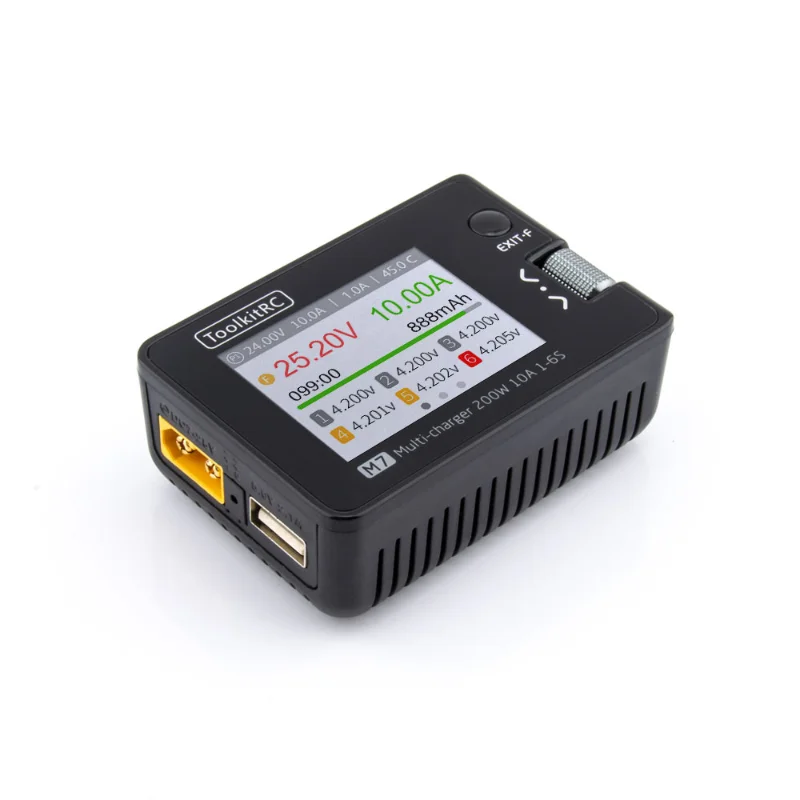 ToolkitRC M7 Balance Charger Discharger Multi Function Charger for 1-6S Lipo Battery RC Airplanes Fixed-Wing Lithium Battery thumbnail 4