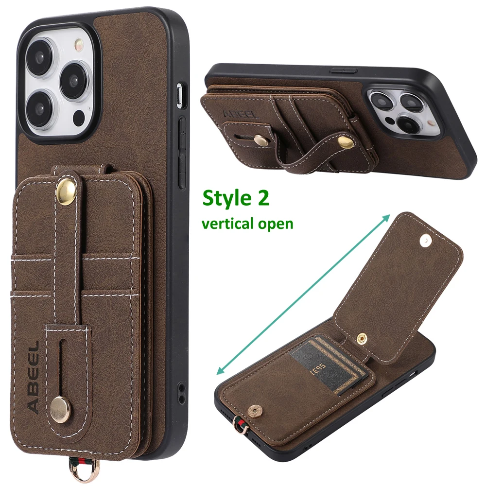 Belt Clip Iphone 12 Pro Card Holder Case Genuine Leather Cell