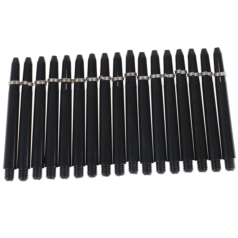 50pcs 48mm Nylon Dart Shafts 2BA Screw Thread Darts Rod Stem+Protection Ring