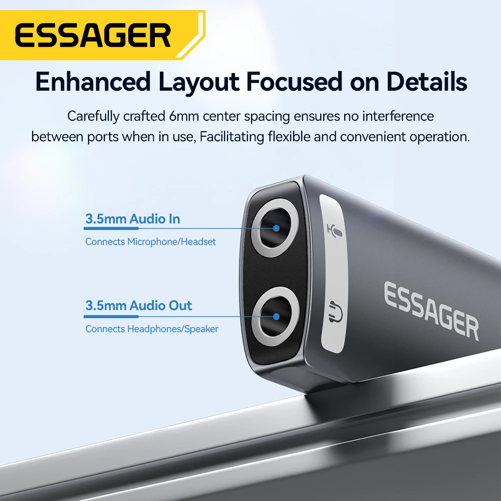 Essager External USB Sound Card To 3.5mm Mic Headphone Jack Stereo Headset Audio Microphone Adapter Speaker Interface For Laptop Best Sellers In Consumer Electronics