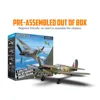 Spitfire RC Plane 2.4G 4CH  EPP 400mm Fixed Wingspan Remote Control Fighter One-key Aerobatic RTF 761-12 RC Aircraft 6