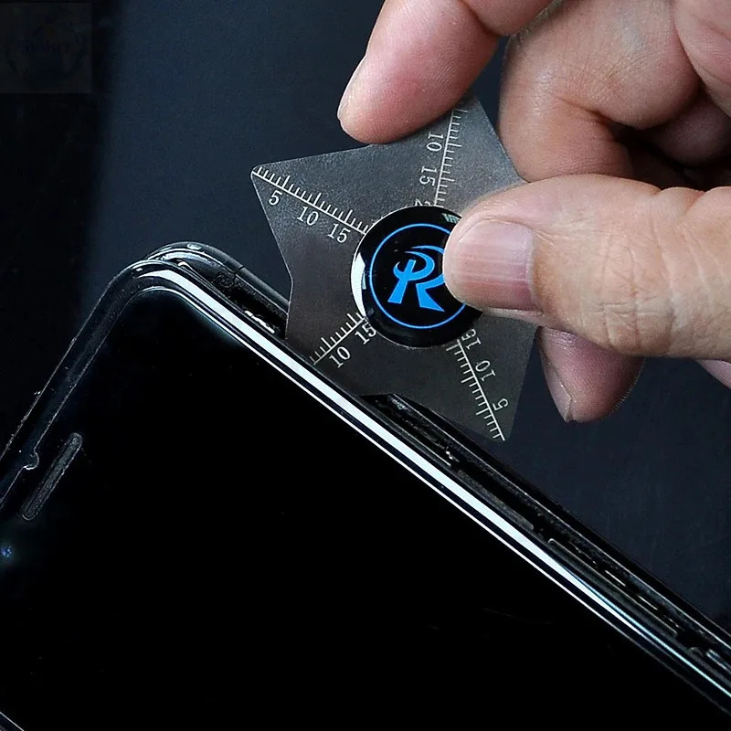 5pcs/pack Mobile Phone Curved LCD Screen Spudger Opening Pry Card Tools Ultra Thin Flexible Mobile Phone Disassemble Steel Metal