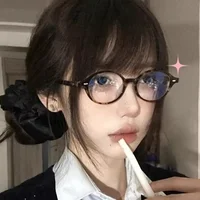 Y2K rétro ovale cadre lunettes femmes léopard Ins Style doux Cool lunettes tendance marque lecture ordinateur Anti lumière bleue lunettes 3