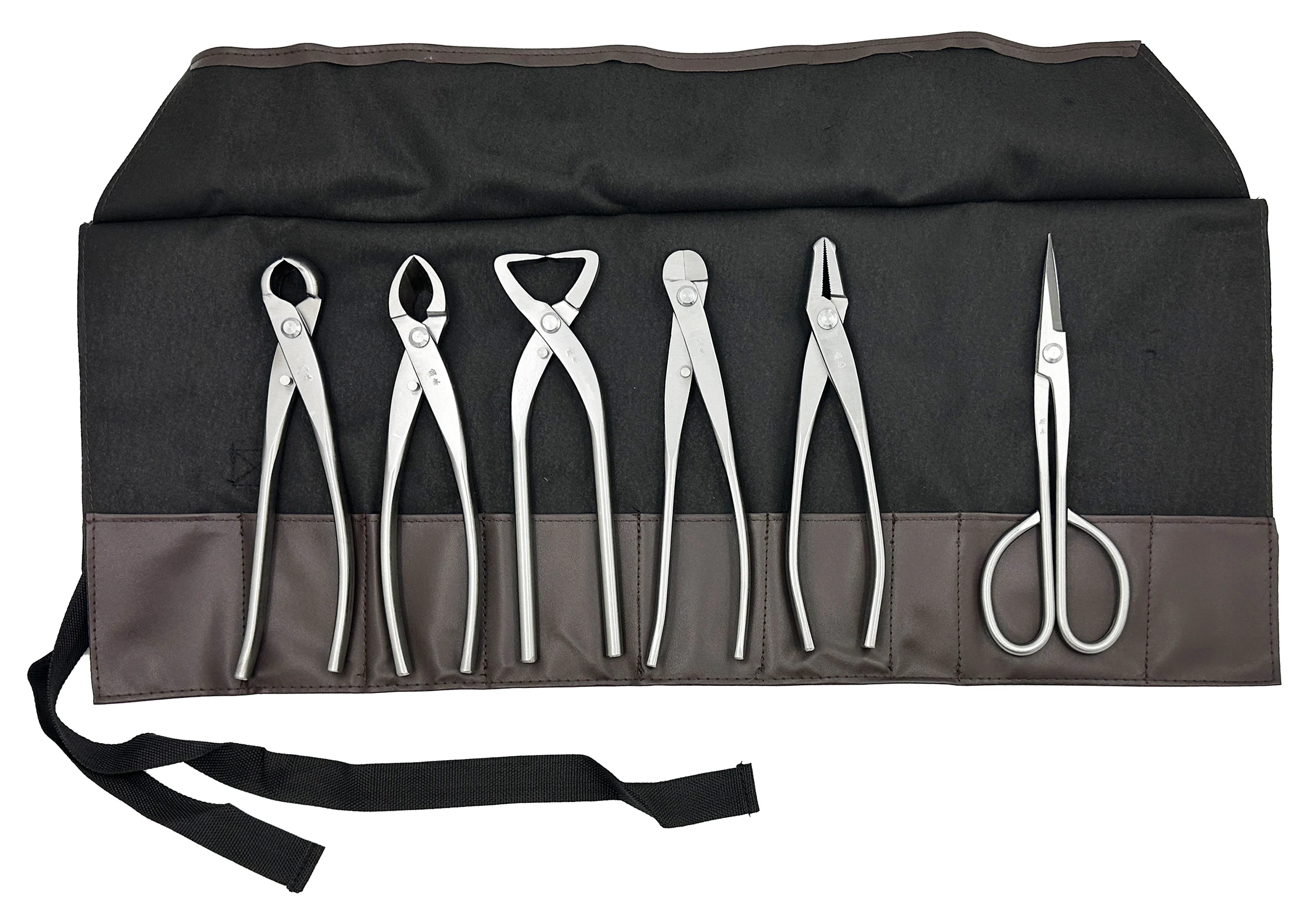 Good Quality Grade Bonsai Tools Set (6pcs) Branch Cutter Knob Cutter Trimming Scissor Truck Splitter Steel Wire Jin Plier garden tools