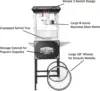 Popcorn Machine with Cart - 8oz Popper with Stainless-Steel Kettle, Warming Light, a(Black) 3