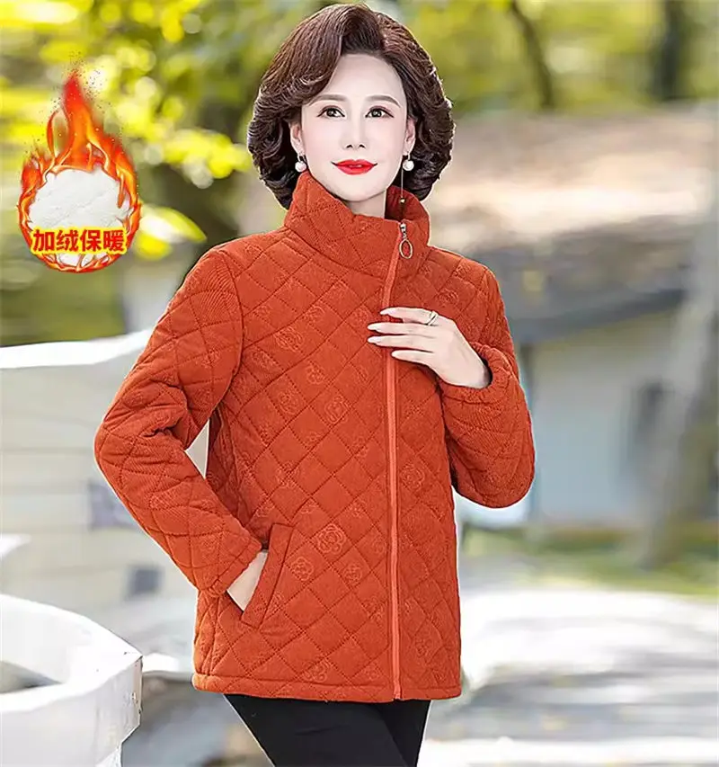 

Женская Вельветовая куртка из хлопка, женская утепленная модная плюшевая куртка с воротником-стойкой на осень и зиму, женские пальто Z4990