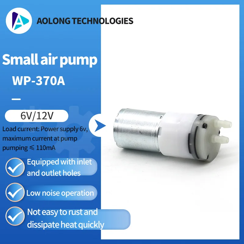 

AOLONG WP-370A 6/12V Equipped with inlet and outlet holes Diaphragm Water Pump with Low Noise and Large Flow DC Pump