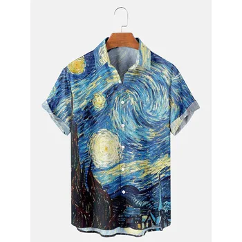 Van Gogh 3D Print Shirt 1