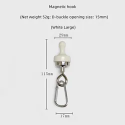 Magnetic Multifunctional Camping Hook Hanger (White Large)
