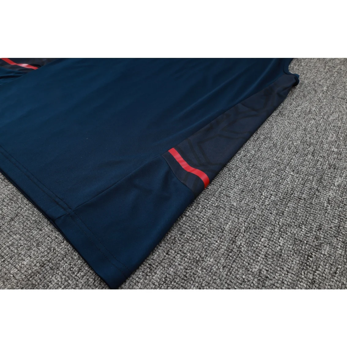 Adidas Football Shoes Sleeveless Jersey Set Men Solid-colored V-neck Soft-touch Graphic-Printed Jersey Set Blackish Blue