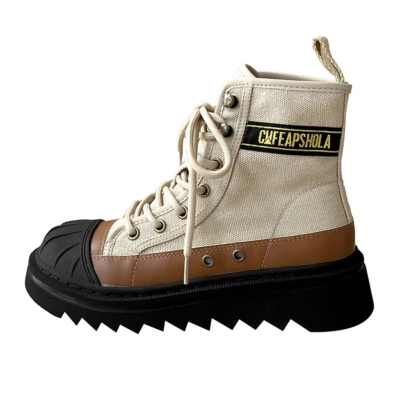 New Arrival Women's Vulcanize Shoes 2023 Summer Thick Sole Ankle Boots Casual Sneakers