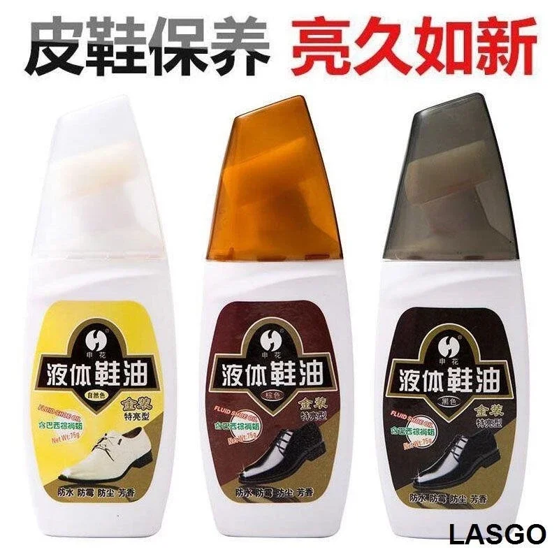 Nero Shenhua Liquid Shoe Polish Nero Naturale Incolore Marrone Universale Pelle Manutenzione Olio Scarpa Shine Magic Sponge Head
