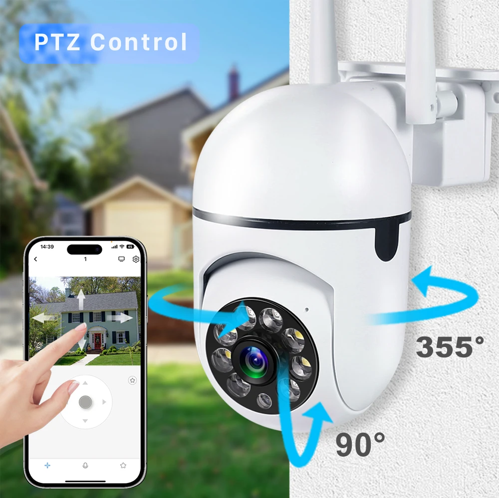 Sb967ea323dc84f34a35015ab10c62fd5G 1080P 4PCS Outdoor Camera CCTV IP Wifi Surveillance Camera Waterproof Security Protection Wireless Home Monitor Track Alarm 360°