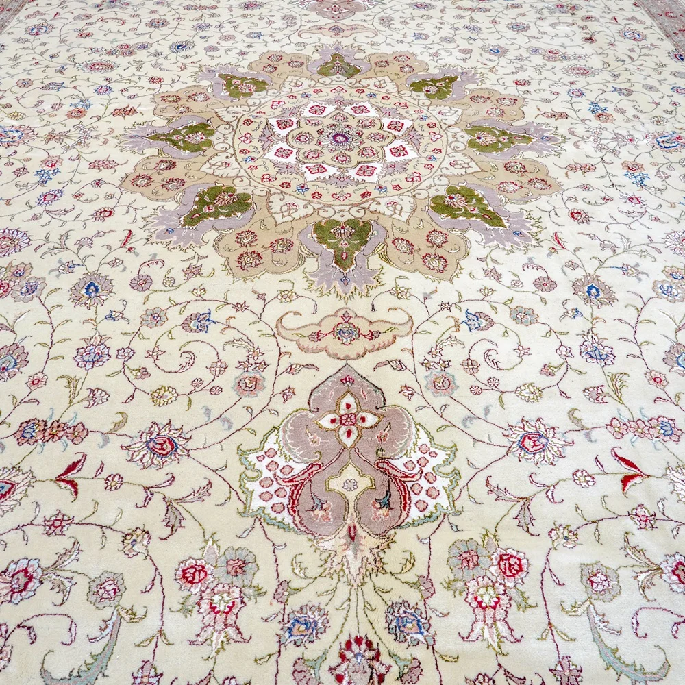 366x549cm Wool&Silk Oriental Rugs Premium Carpet Extra Large Handmade Rugs Persian Medallion Carpet Bedroom Living Dinning Room 3