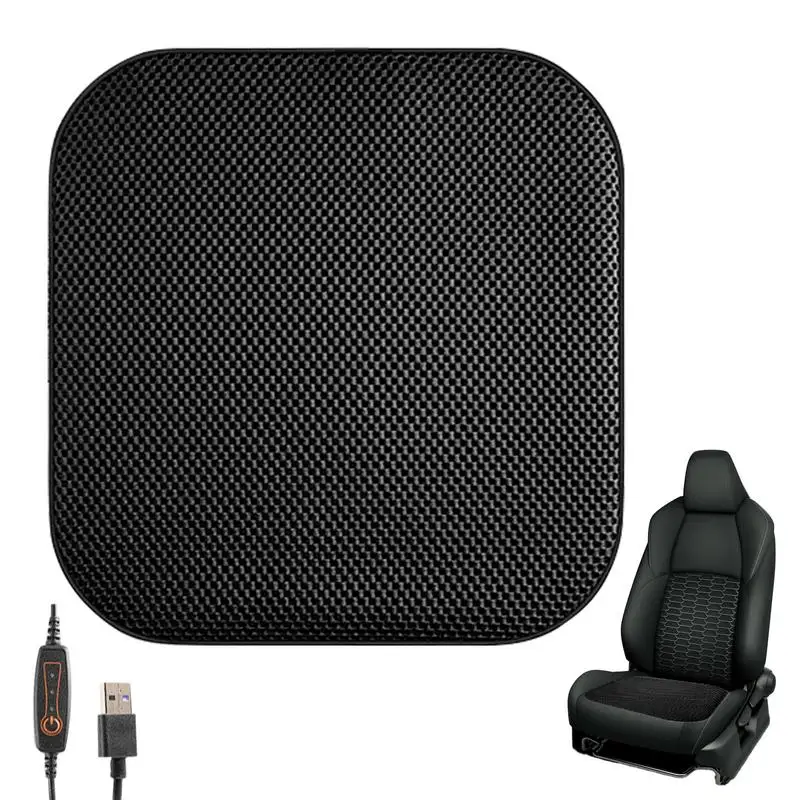 Cooling Car Seat Cushion SUV Cooling Seat Cushion With 3 Wind Speed Breathable Seat Pad USB Interface Car Cooler Seat Pad For