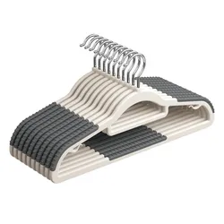 10 - Piece Ultra Light Space - Saving Hanger Set with Anti - Slip Pads (Grey    50pcs)