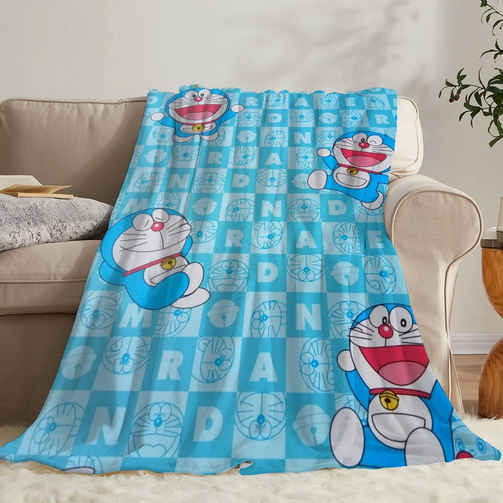 Thick Blanket for Winter Doraemon Fluffy Plaid Decorative Sofa Blanket King Size Custom Blankets and Throws Home Interior Throw 2
