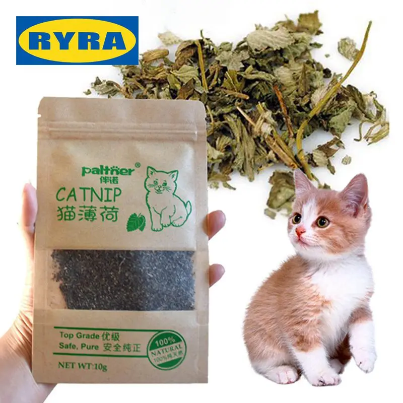 

100% Natural Premium Catnip Cattle Grass Interactive Cat Non-toxic 10g Menthol Flavor Funny Cat Supplies Keep Pet Health Cat Toy