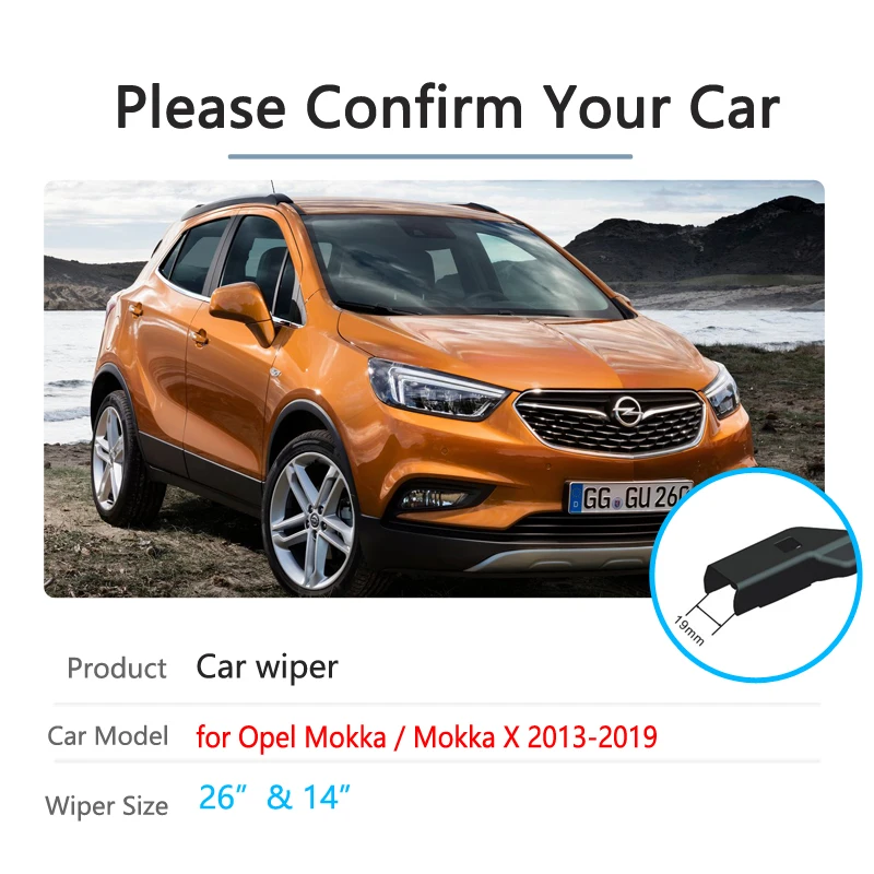 2 Stück Auto-Windschutzscheibe Scheibenwischer für Opel Mokka