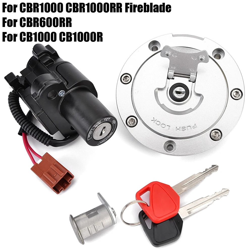 

For Honda CBR1000 CBR1000RR Fireblade 2008-2013 CBR600RR 2007-2017 CB1000 CB1000R 2009-2014 Ignition Switch Lock Fuel Cap Key