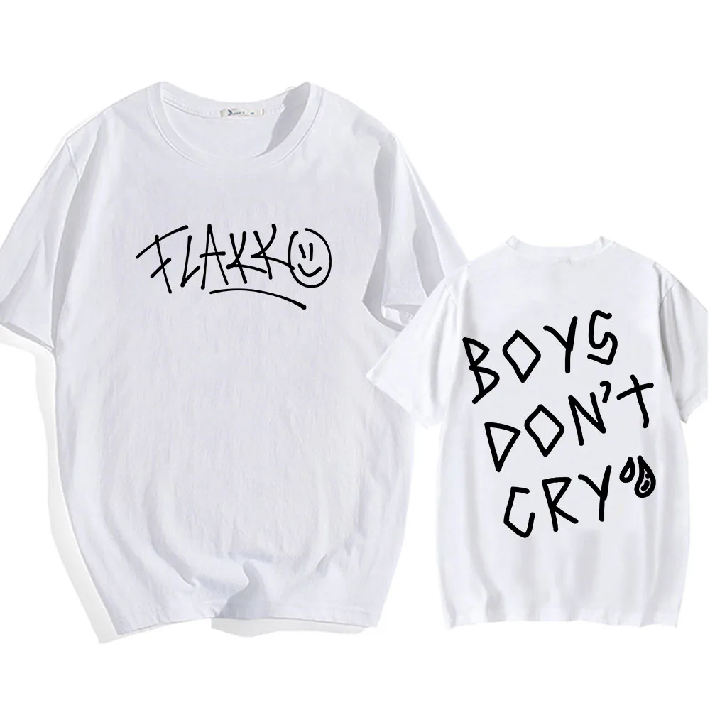 Rels B Flakk Lächeln T-shirt Jungen Don't Cry Brief Graphic Tee-shirt Baumwolle Sommer Casual Männer/Frauen Shirt Streetwear ropa De Mujer – Detail 9