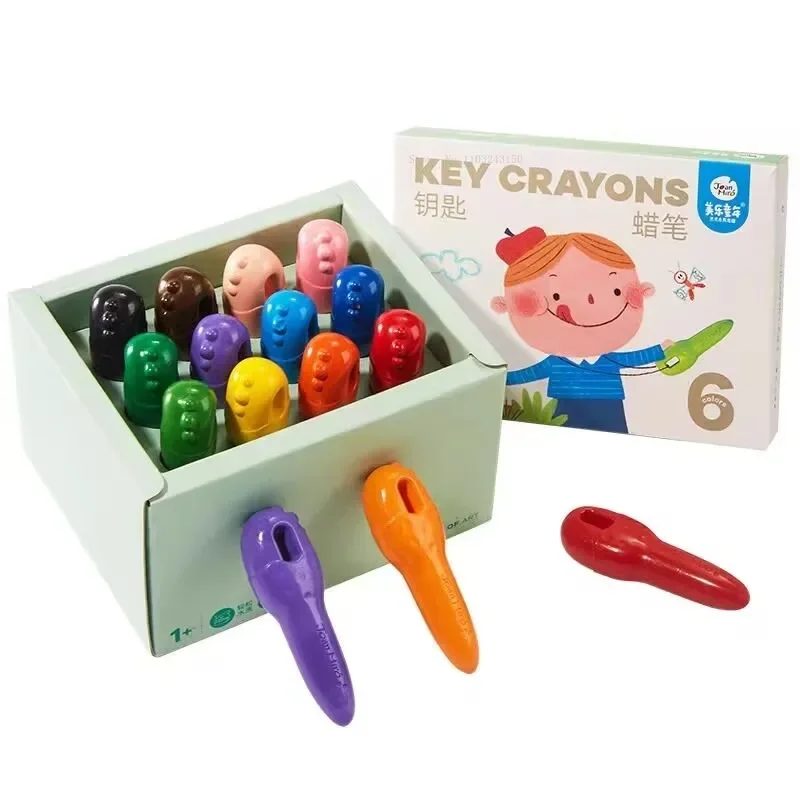 6/12/24Color Key Shape Crayon Set Art Supplies Can Be Washed Without Dirty Hands Safe Painting Graffiti Brush Oil Painting Stick