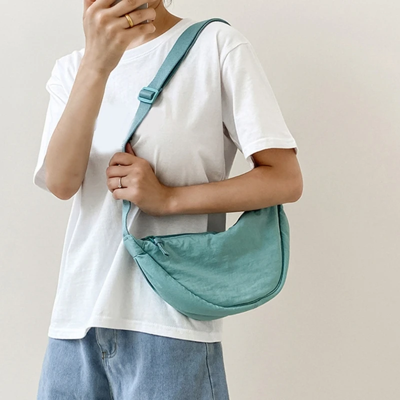 

Casual Nylon Hobos Crossbody Bag for Women Men Shoulder Bags Large Capacity Tote Lady Travel Shopper Bag Female Purses