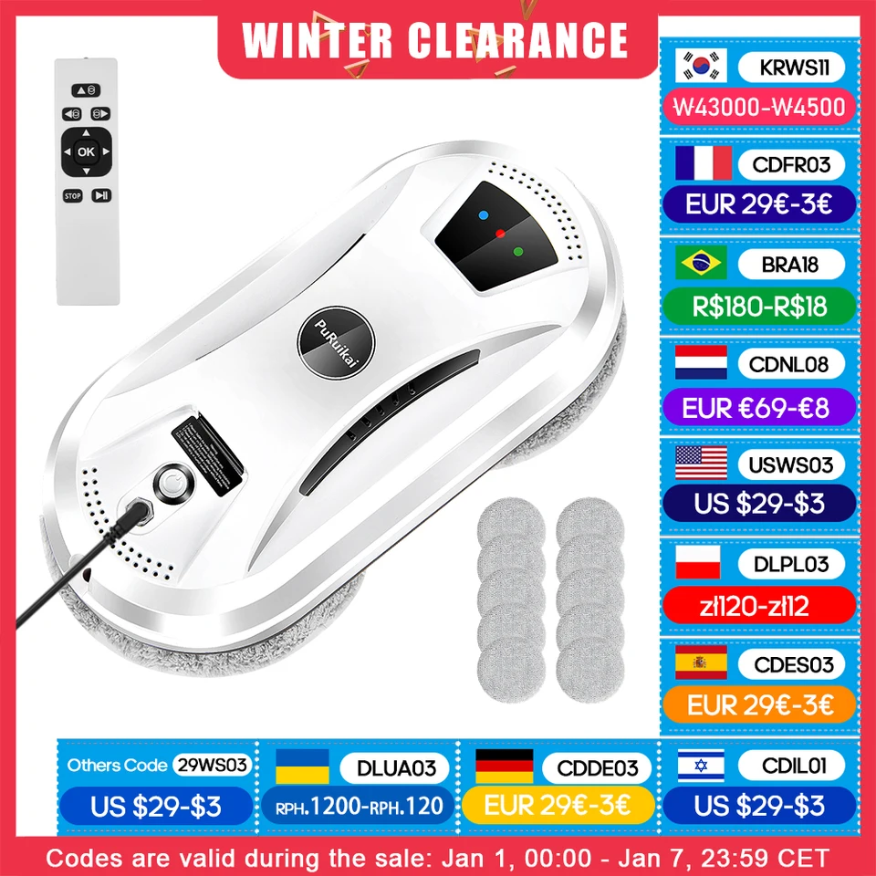 High Suction Electric Window Cleaning Robot