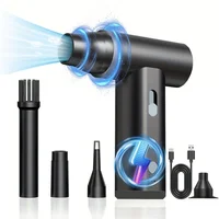 MINI Compressed Air Duster Cordless Dust Blower Rechargeable Vacuum Cleaner Electric Air Pump Portable For Computer Keyboard Sof