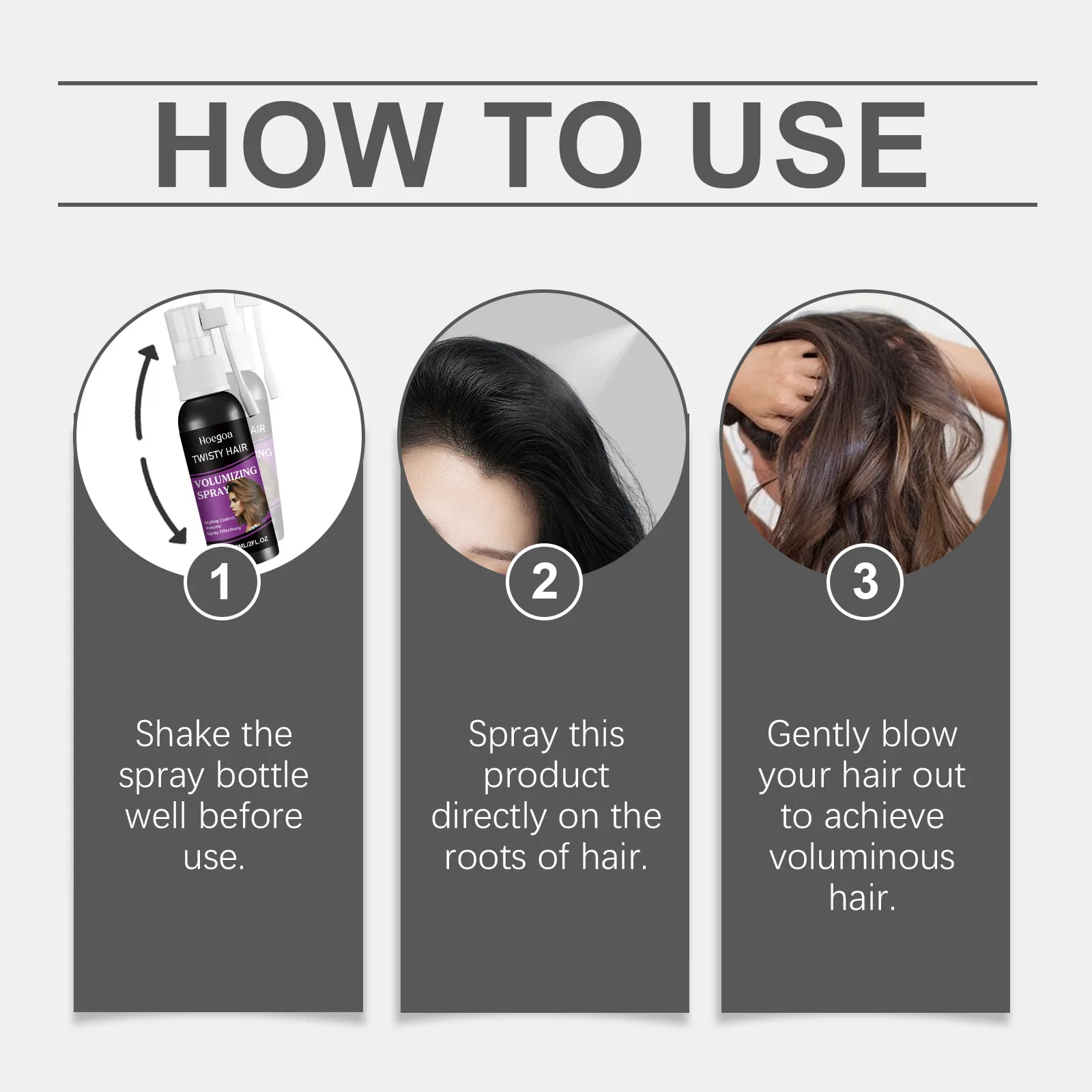 Lavender Hair Volumizing Spray Non Greasy Oil Control Improve Style Strengthen Texturizers Keep Dry Leave-In Hair Fluffy Sprays
