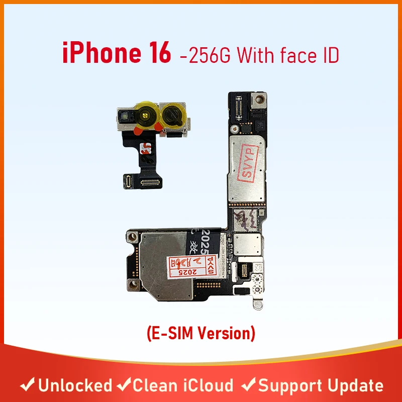 iPhone 16/16 Pro/16 Pro Max用マザーボード（Face ID付き、256GB