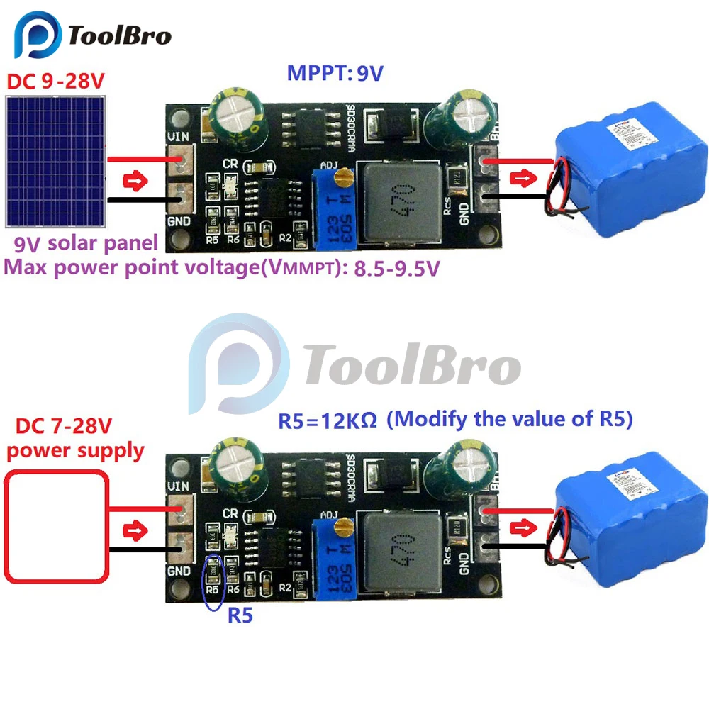 Battery Charger Module MPPT For Solar Panels DIY KIT