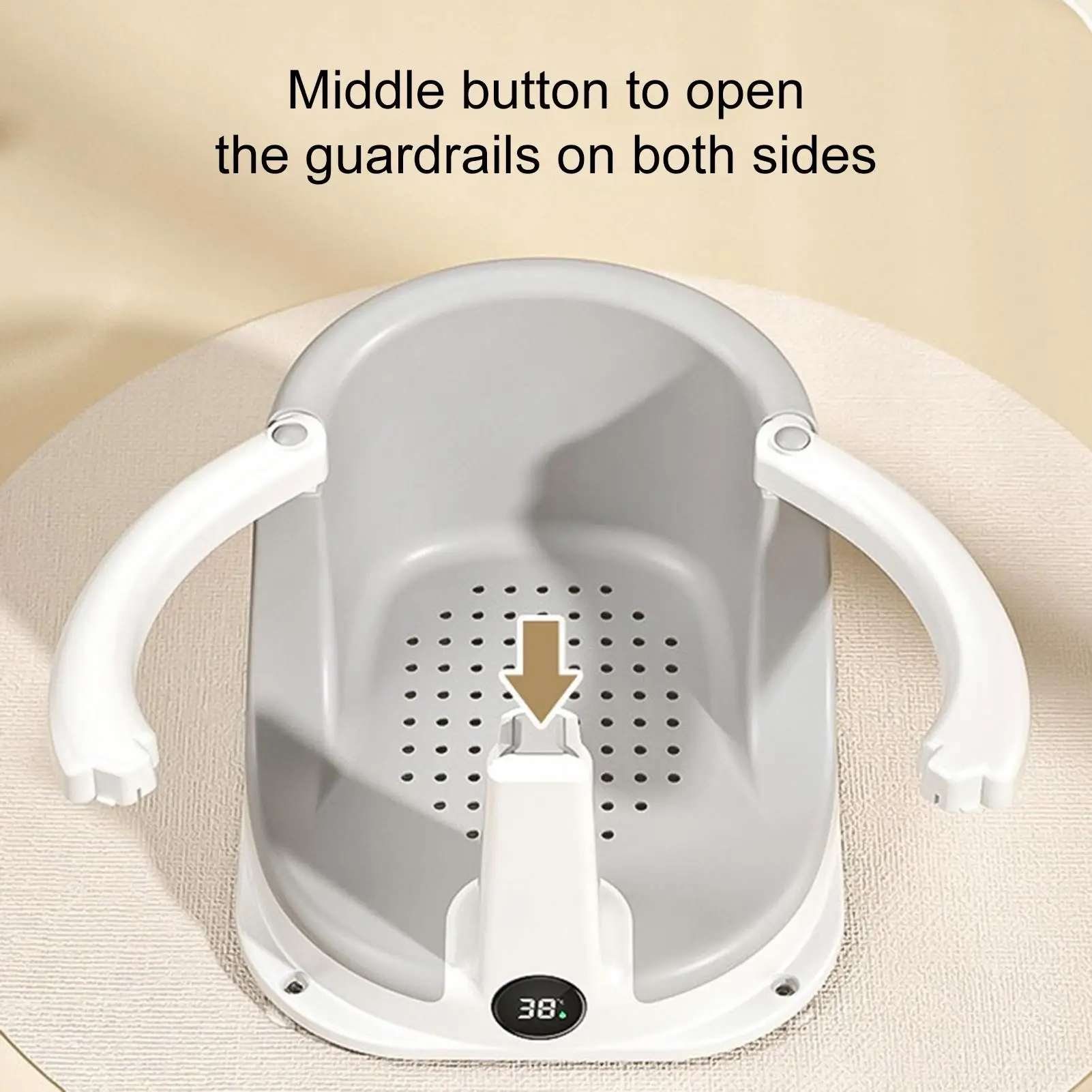 Baby Chair For Bath Baby Bath Tub Seat With Temperature Sensor Children Support Safety Protection Assistance For Home Travel